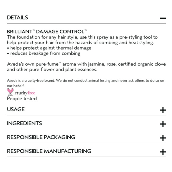 AVEDA Brilliant Damage Control Spray 8.5 oz / 250 ml - Picture 3 of 8